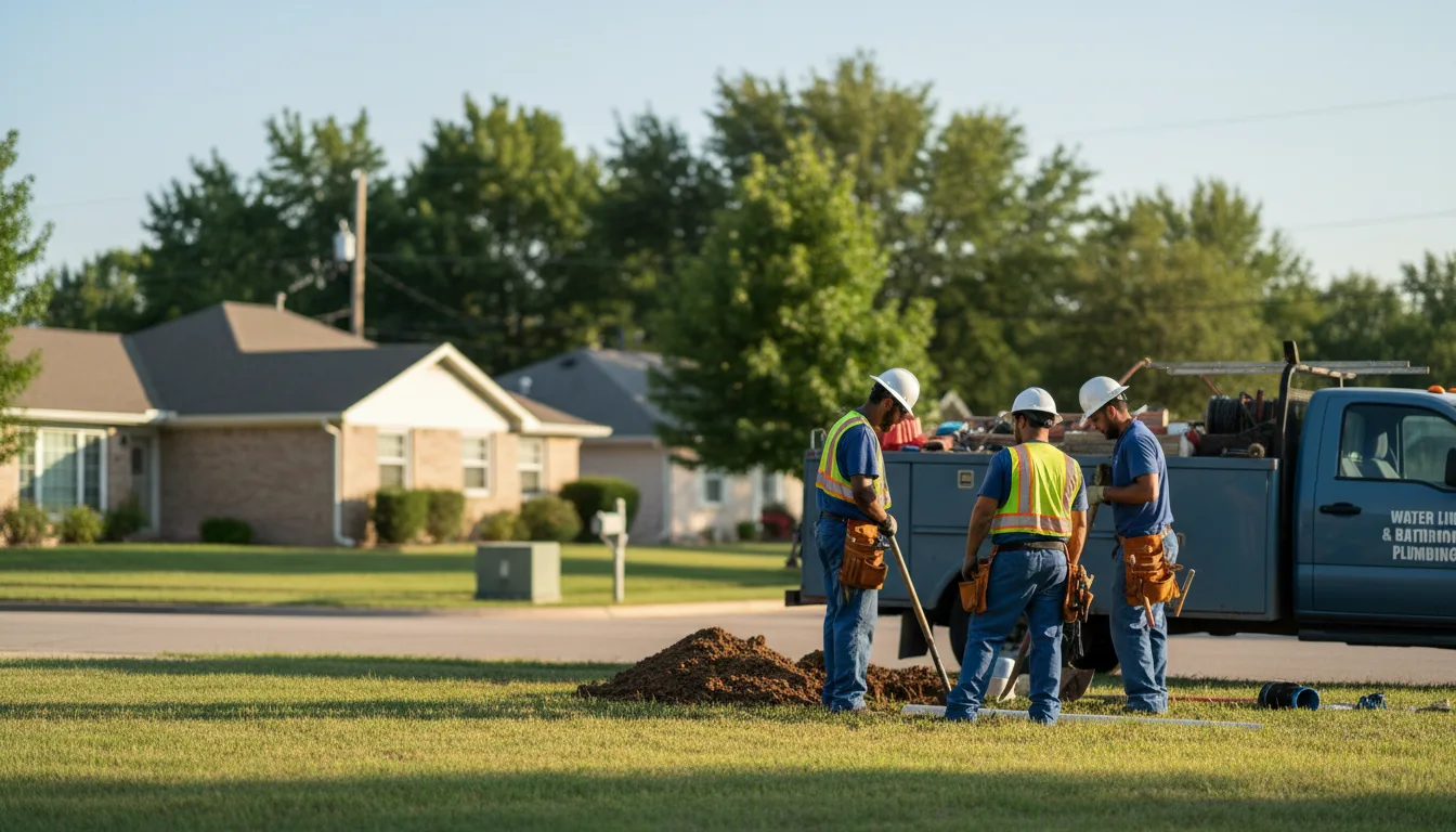 Residential water line and bathroom plumbing service in Randolph, ME